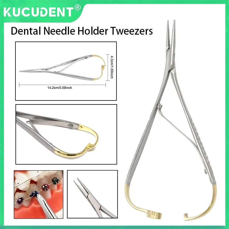 

1 Pc Dental Needle Holder Tweezers Straight Stainless Steel Orthodontic Instrument Dentistry Product Mathieu Needle Holder