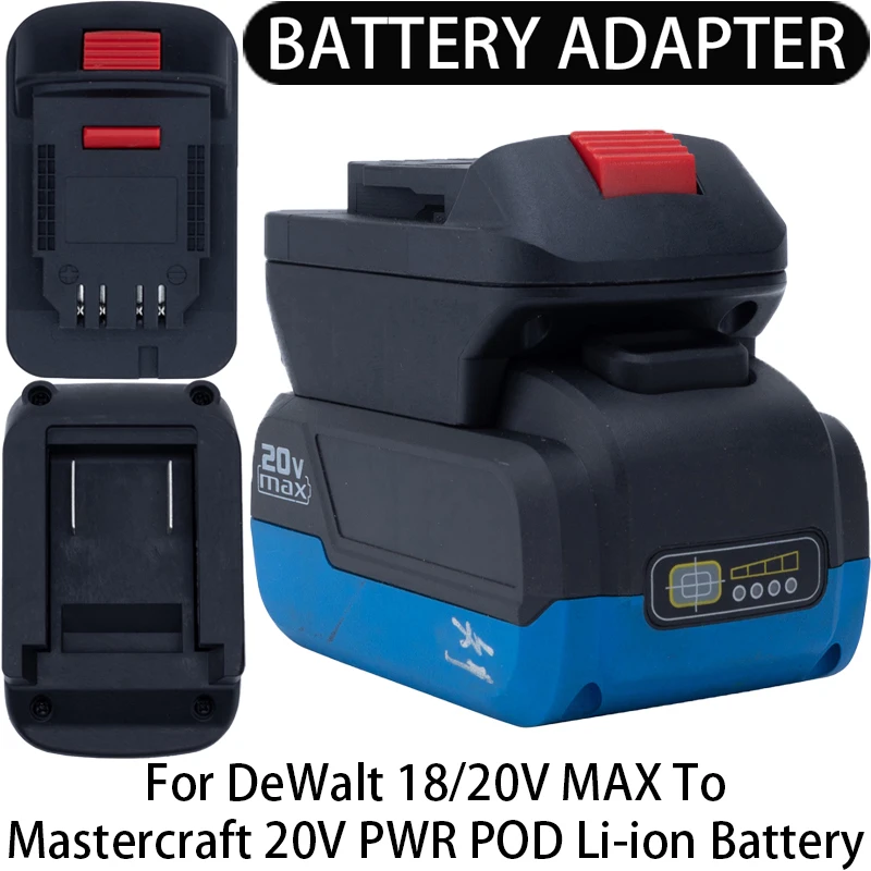 

Adapter/Converter for DeWalt 18/20V Li-ion Tool to Mastercraft 20V PWR POD Li-ion Battery Adapter/Converter Tool Accessory