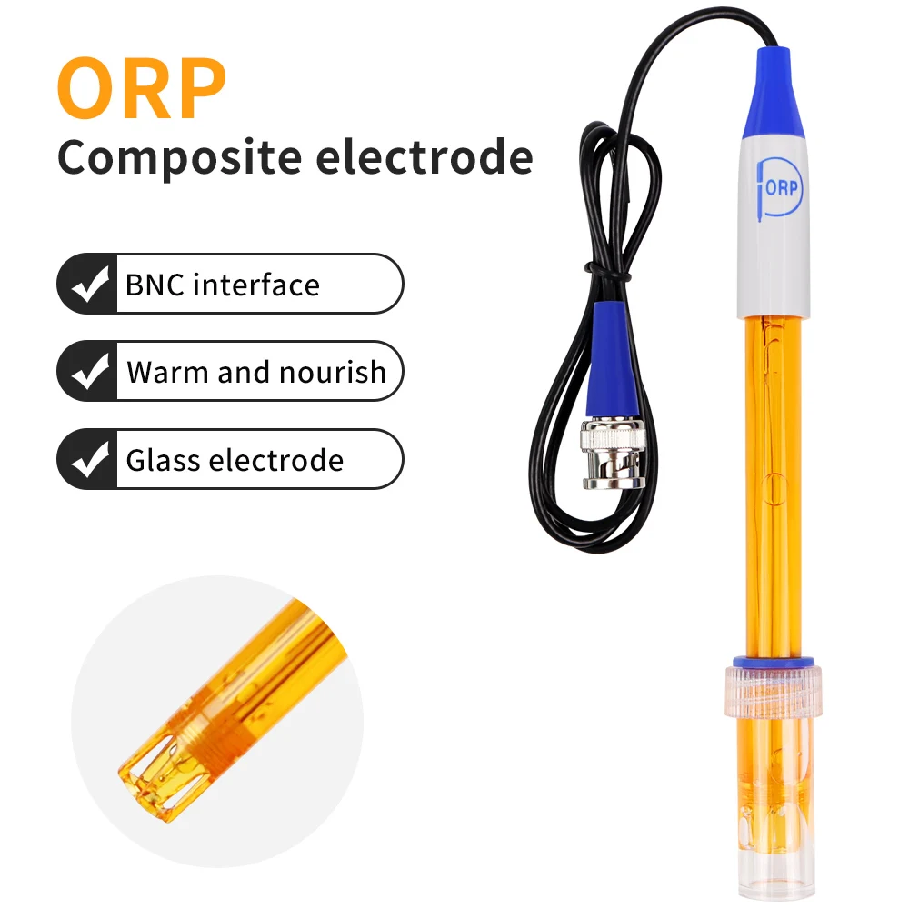 PH ORP Replacement Probe Aquarium Hydroponic Laboratory PH Meter Electrode Oxidation-Reduction Potential Test BNC Q9 Connector