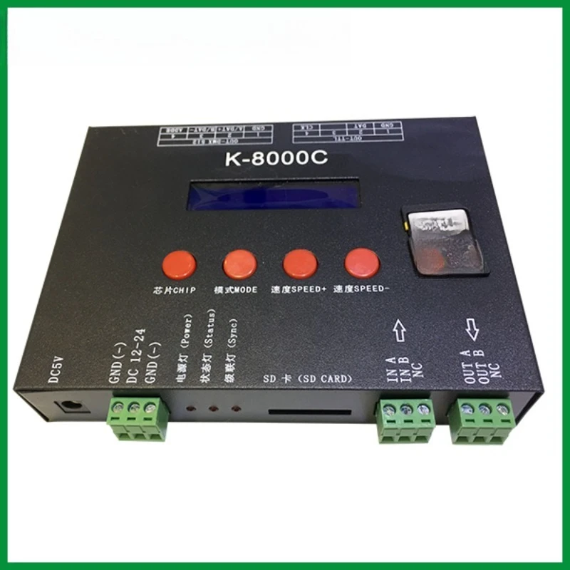 Programmable K-8000C DC5-24V 8-Channel Programmable LED SD Card Controller, Digital