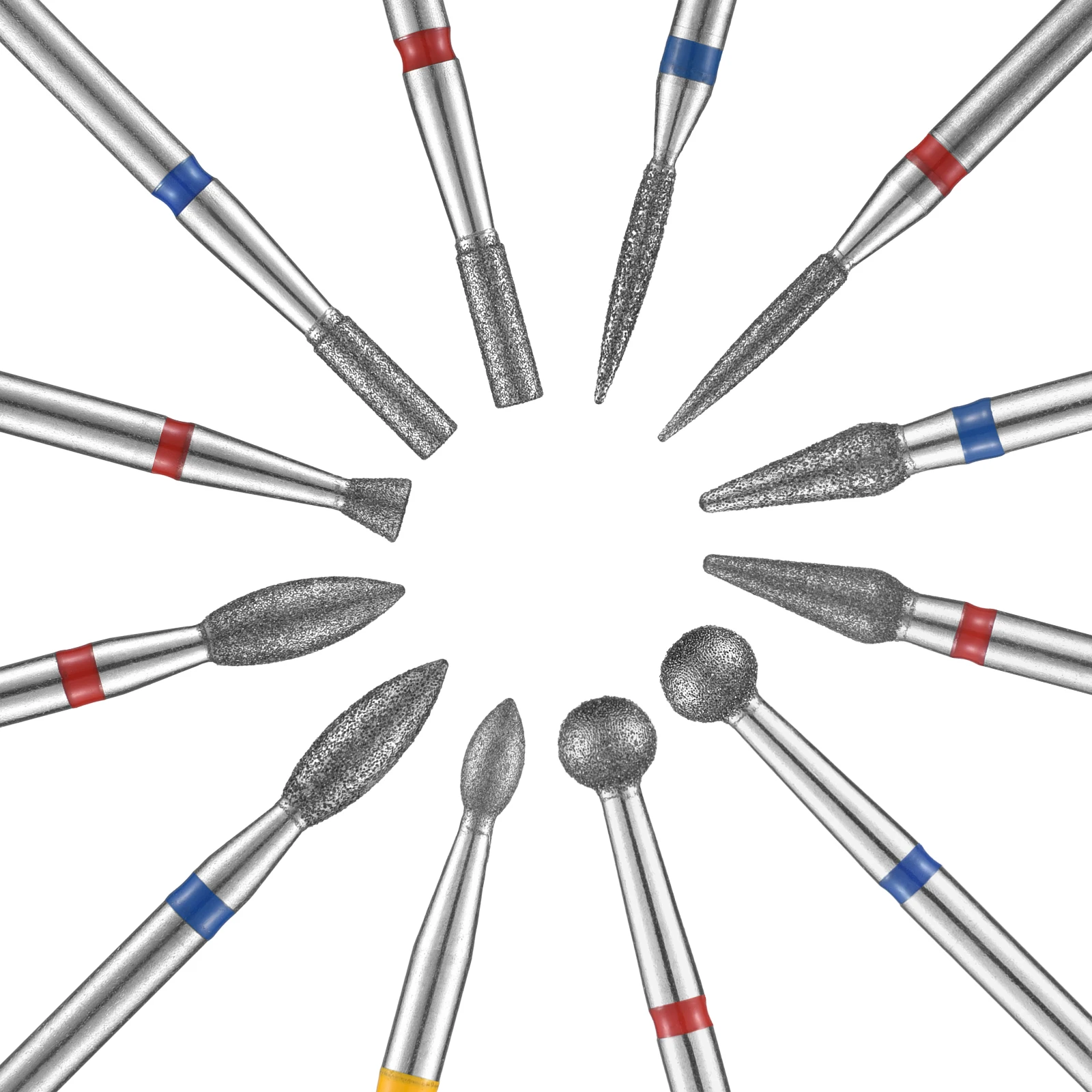 1Pc Diamond Nail Boor Professionele Rood Blauw Huid Removal Tool 2.35MM Elektrische Frezen Voor Manicure Pedicure