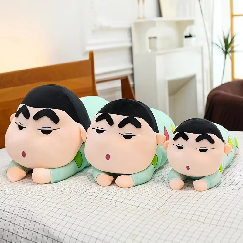 

Большая плюшевая кукла Crayon Shin-chan 65 см — мягкая поза для лежания, ультра-мягкая мультяшная подушка для тела для сна и украшения