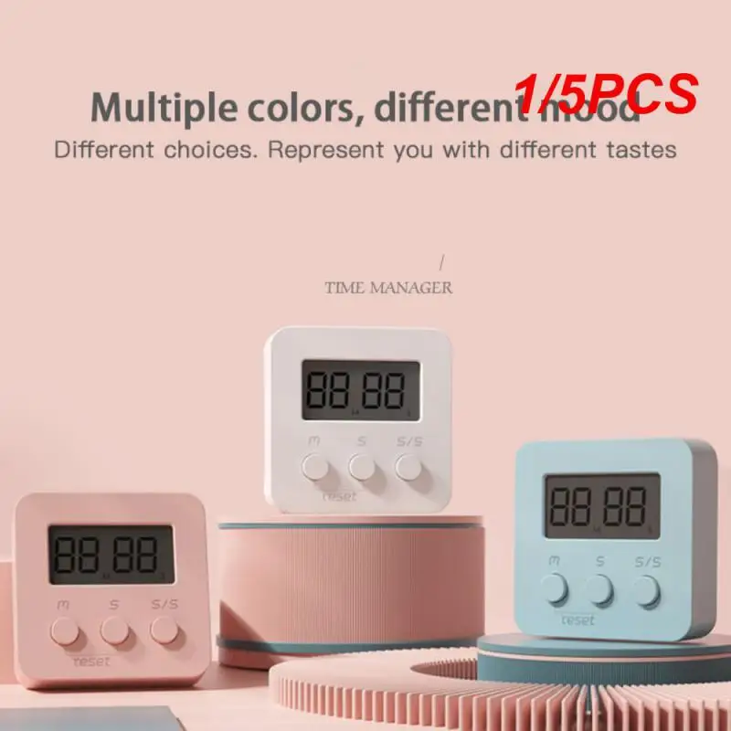 1/5PCS Students Convenient Efficient Digital Task Management Reliable Time-saving Alarm Clock With Timer For Exam Prep