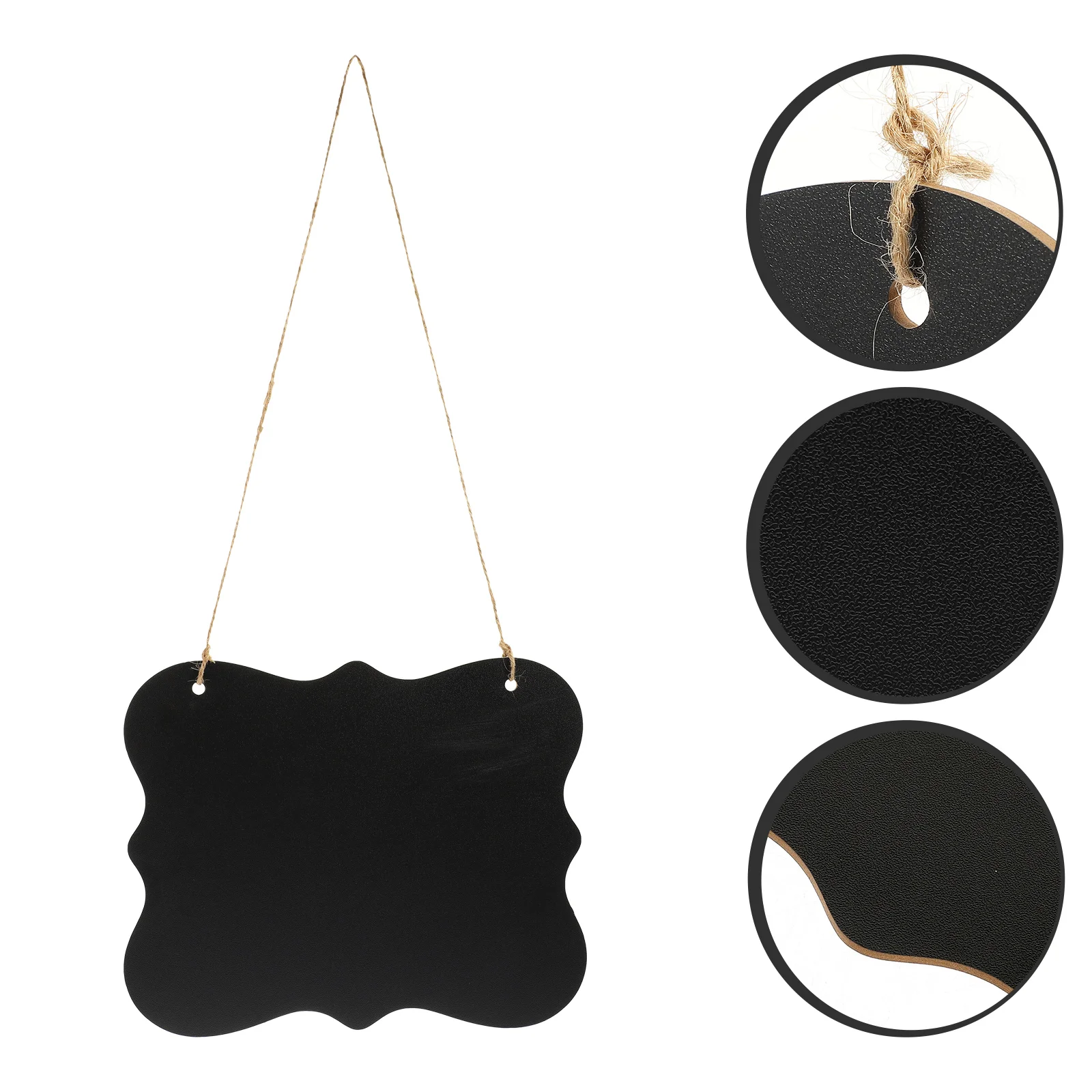 

Message Double-sided Board Chalk Markers Erasable Black MDF Wall Hanging Office