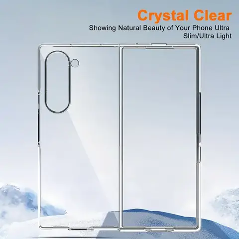 Transparent PC Ultra Thin Phone Case For Samsung Galaxy Z Fold 7 Fold7 2025 Shockproof Hard Back Cover For Galaxy ZFold7 Cover