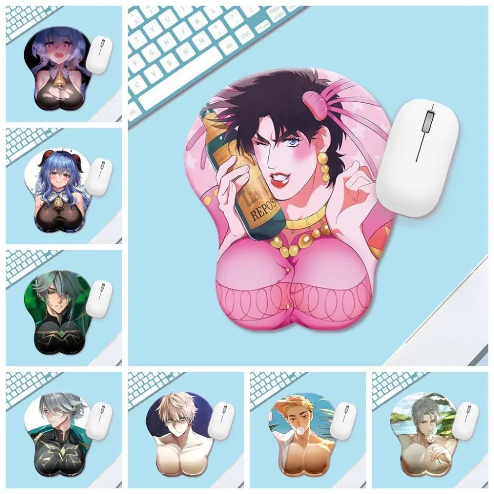 Girl Mouse Pad 3D Stereo Anime 3D Mouse Pad Beauty Chest Bobo Series 3D Breast Mousepad Comfortable Anime Wrist Support Laptops