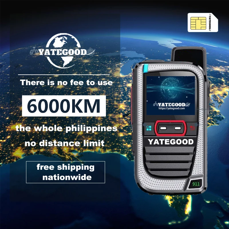 

YATEGOOD G911 Walkie Talkie Нет ограничения расстояния Домофон Длительный режим ожидания Портативный Больше 5000 км 4G 5G