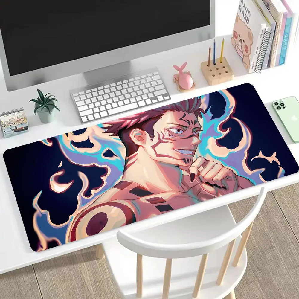 Jujutsu Kaisen Mouse Pad Desk Mouse Pad Cute HD Desk Pad Extended Gaming Keyboard Mats Large XXL Gamer Mousepad 90x40