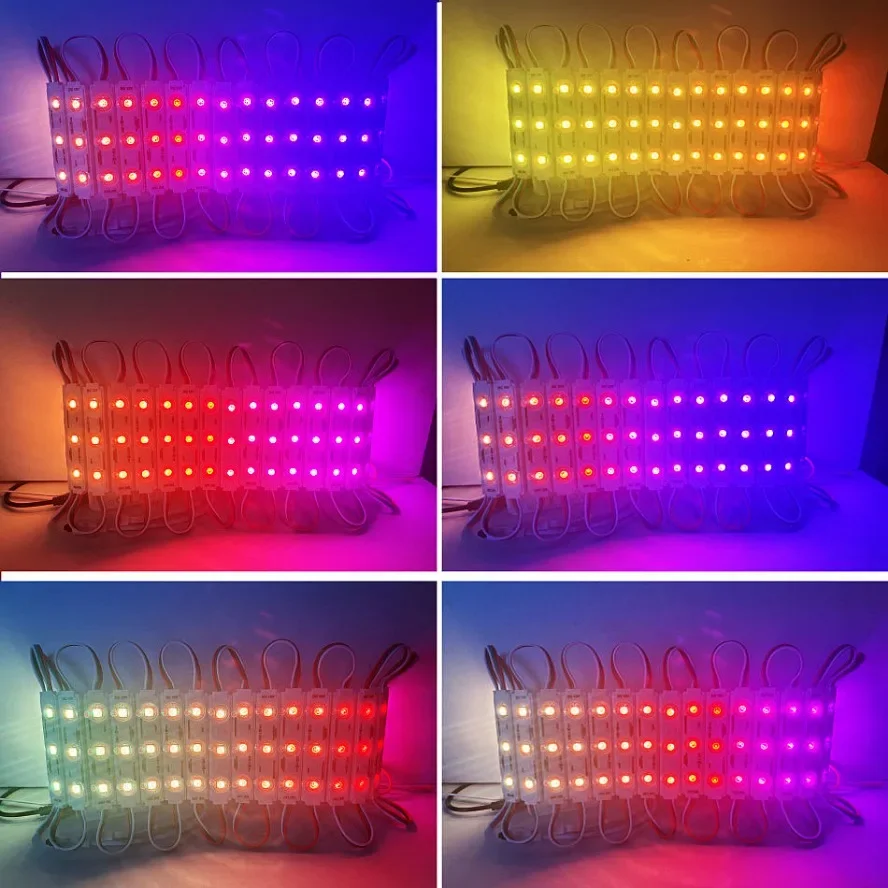 20PCS 12V WS2811 RGB LED Modules Light Waterproof IP65 Full Color Advertisement Lamp Shop Signboard Letter Light-box Decoration image 3