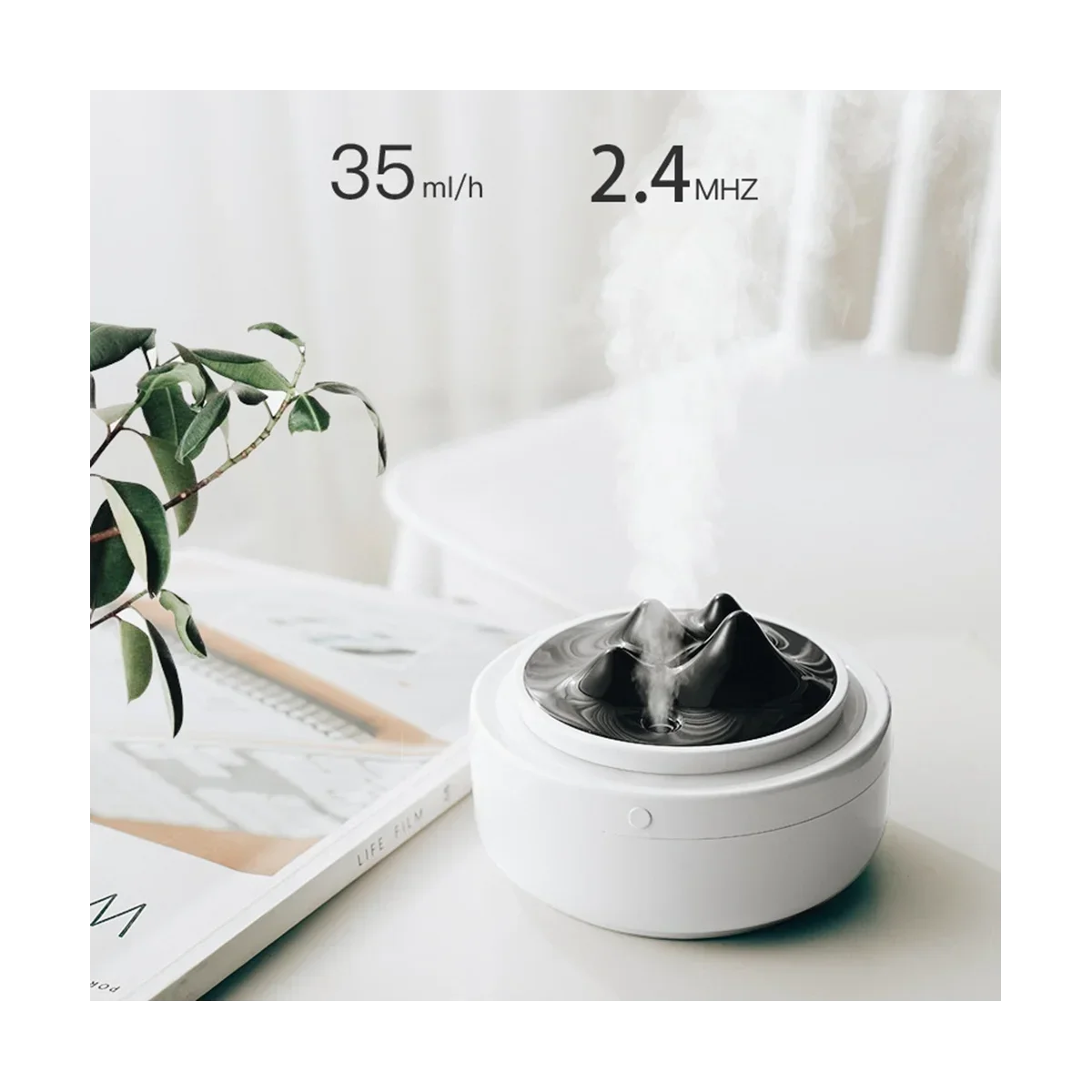 

Mountain Views Humidifier Mini USB Aromatherapy Night Light Atomizing Air Humidifier for Bedroom Home Desktop Office-C