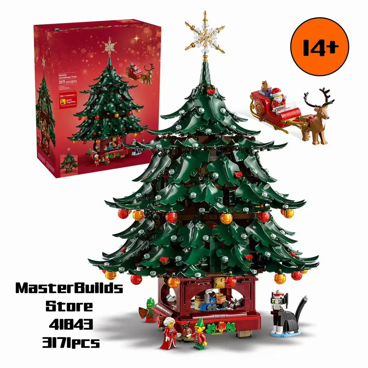 

новый продукт Елка, олень, набор Санта-Клауса 41843, рождественский подарок, подарок на день рождения