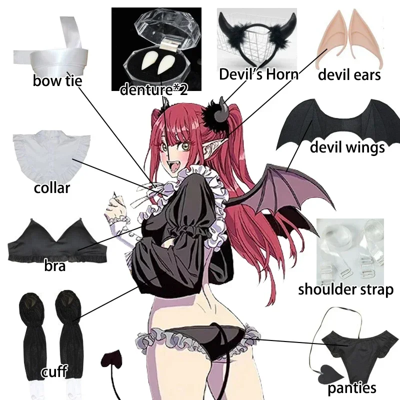 2025 NewAnime Rizu Kyun My Dress Up Darling Marin Kitagawa Cosplay Cute Sexy Bikini Uniform Halloween Costume AA