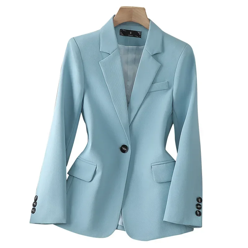 Blazer en Coton Trempé pour Femme, Veste de Printemps, Bureau, Vêtements de Travail, Manteau à la Mode, Robe de Bal Formelle, 1 Pièce