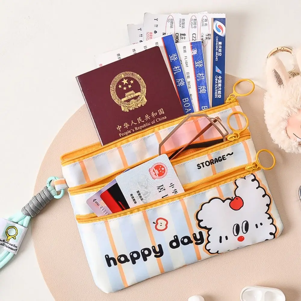 Fashion dengan Pegangan Tas Koin Ritsleting Dompet Multifungsi Dompet Kapasitas Besar