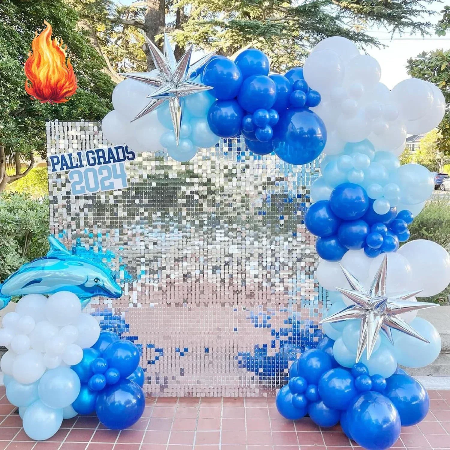 

Silver Sequin Backdrop 6ftx6ft Shimmer Wall Panels Glitter Party Photo Decorations for Wedding Bridal Shower Birthday Graduation