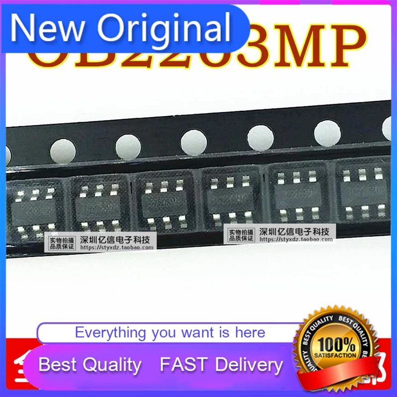 10Pcs/Lot New Original OB2263 OB2263MP SILK SCREEN 63A SOT23-6 Power ManagementChip IC