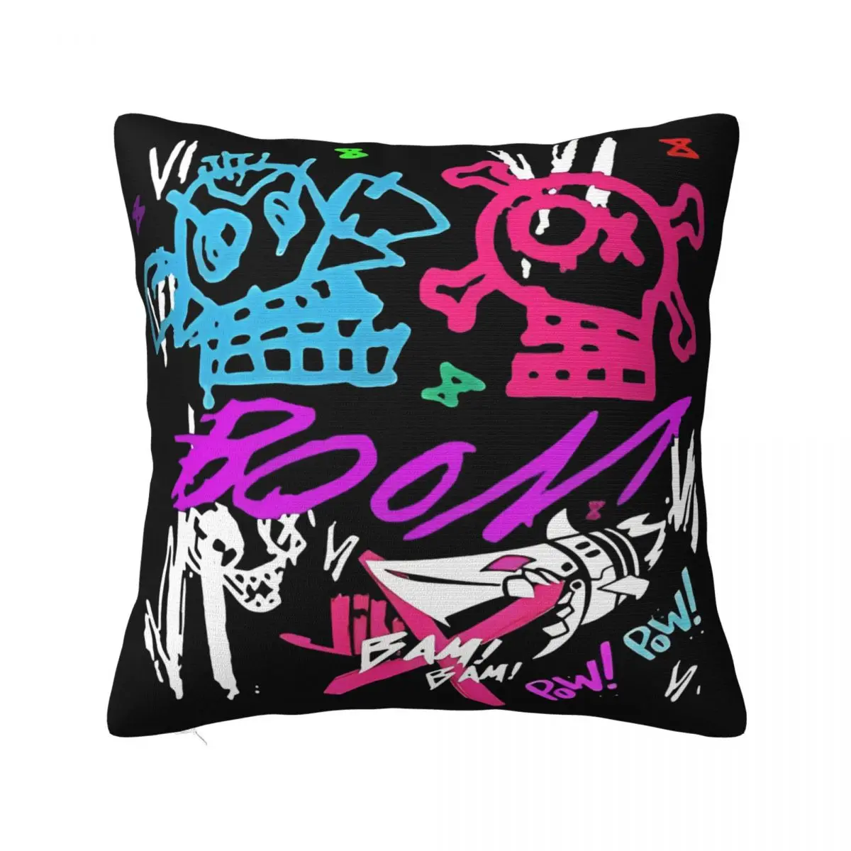 Jinx Monkey Arcane Square Pillow Case League Battle Game Legends Cushion Covers Decor Throw Pillow Case Cover for Home 45*45cm