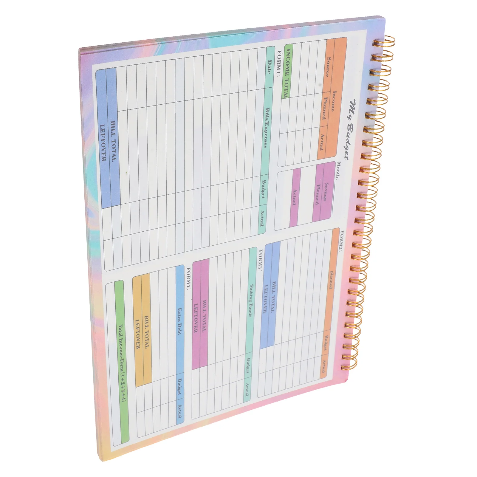 Budget Ledger Weekly Desk Planner Notebook Filling Bill and Organizer Spending Tracker Paper Schedule Habit