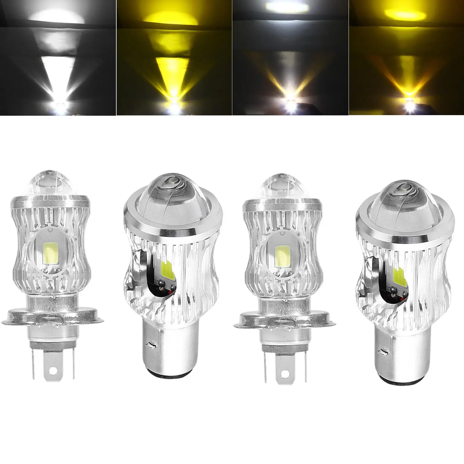 LED دراجة نارية المصابيح الأمامية ضعف الجانب IP68 مقاوم للماء 1000LM 6000K 3000K 12 واط LED لمبة سكوتر ATV cessories