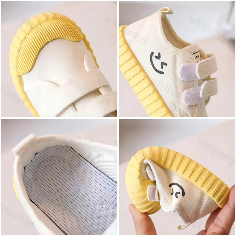 Kids Canvas Shoes Spring Autumn Breathable Soft Sole Sport Running Sneaker Girls Boys Fashion Non-Slip Flats Children Footwear