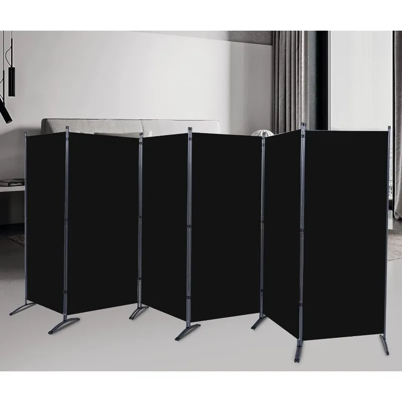 6 Panel Room Divider, Folding Privacy Screen for Office, Partition Room Separators, Freestanding Room Fabric Panel