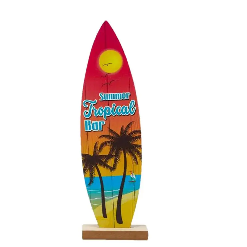 Surfboard Decor Tropical Bar Table Centerpieces Summer Wood Sign Summer Party Decorations Surf Board Decor For Wall Tropical Bar