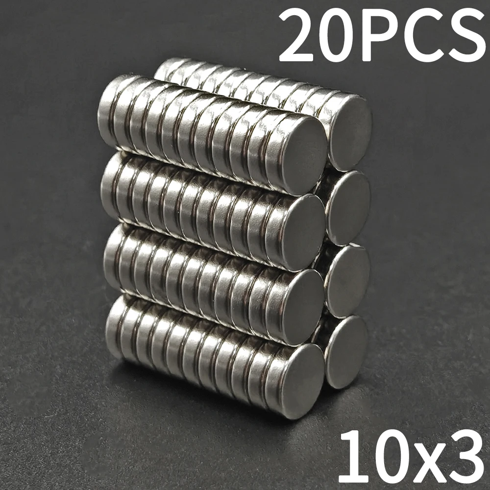 10/20/50 Stuks 10x3 Magneet 10mm X 3mm Ronde Super Krachtige Sterke Permanente Magnetische Schijf 10*3 voor Koelkast, DIY, Gebouw