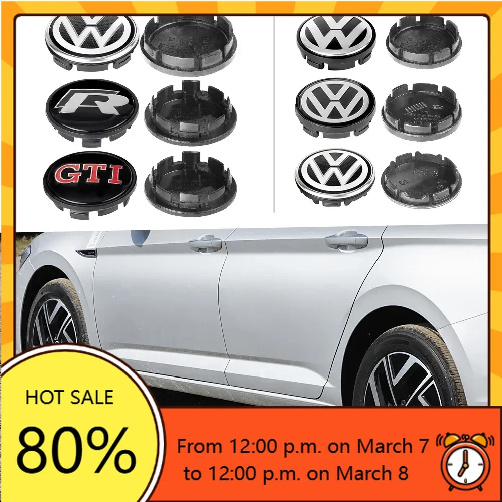 

For VW Volkswagen Jetta MK5 Golf 4pcs 56/65/66mm 3D Styling Car Wheel Center Hub Cap Badge Covers For Volkswagen VW Golf 6 7 Jet