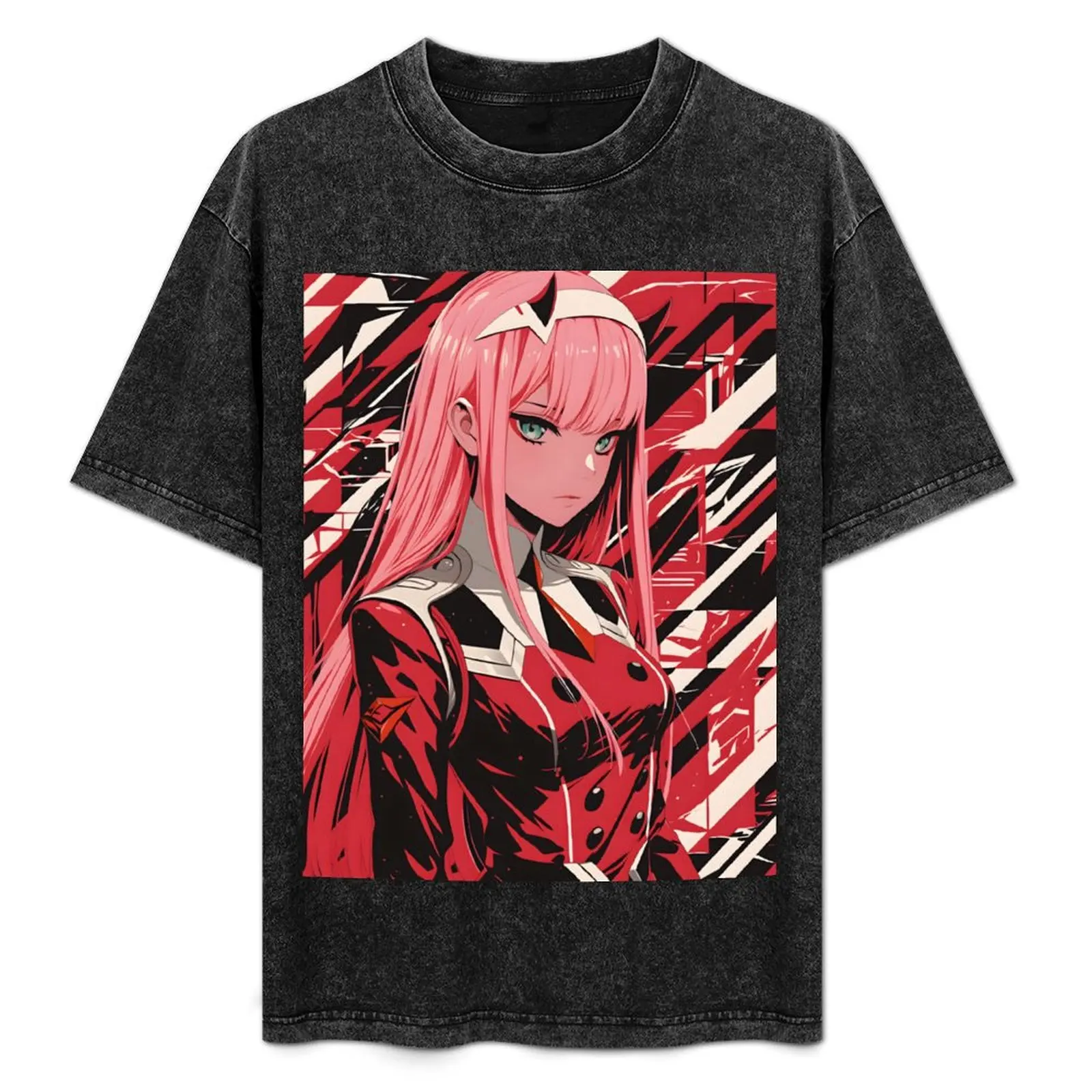 Zero Two - Darling in the franxx 22 T-Shirt Large Size Basic Casual T-Shirt