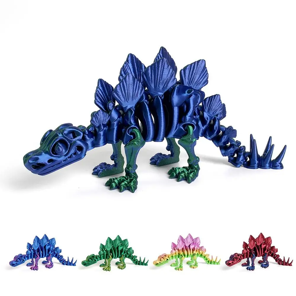 Cute 3D-Printed Magic Dragon Dinosaur Rotatable Articulated Movable Joint Fidget Craft Gift for Adults and