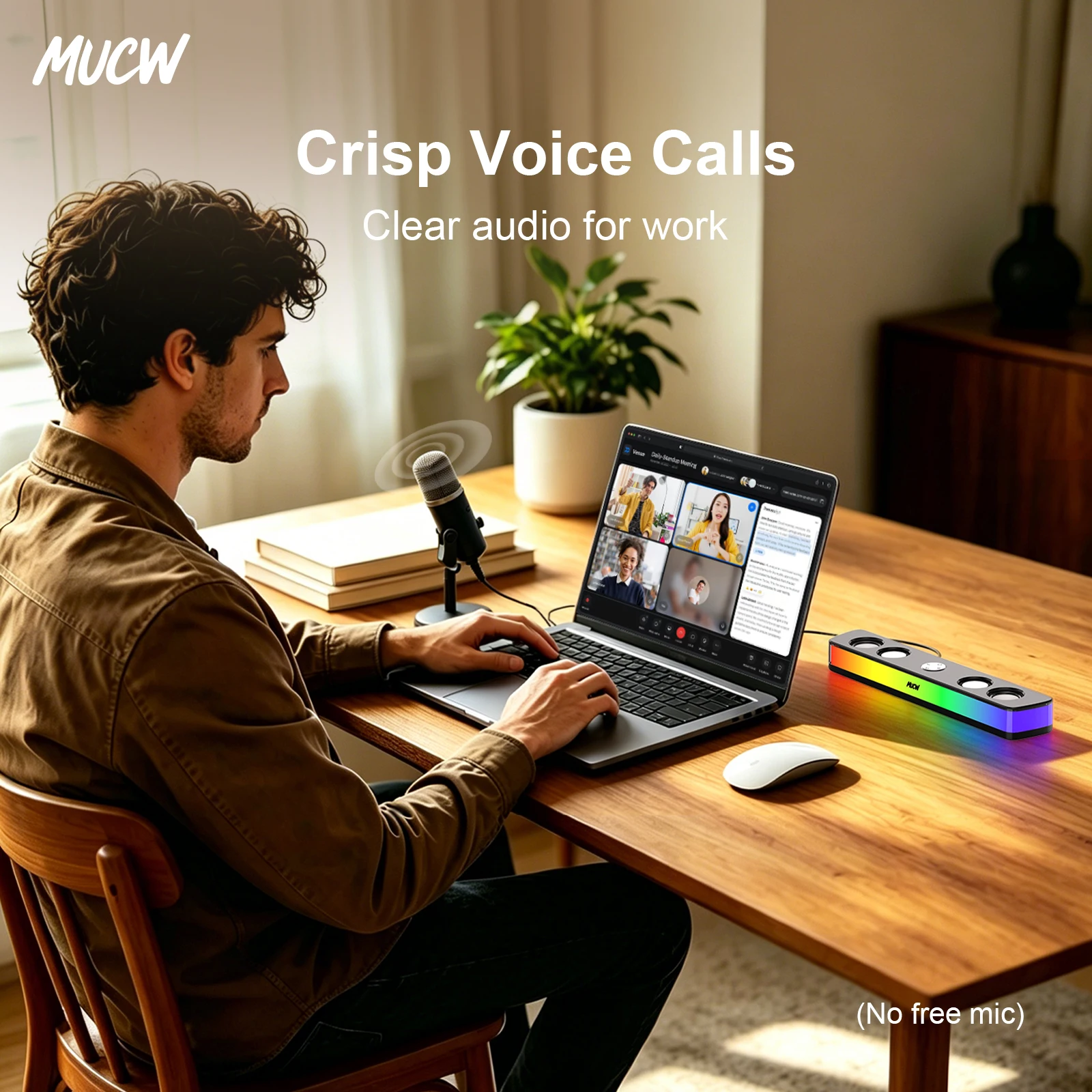 MUCW MU‑C17 Desktop RGB Soundb – Rgb Computer Soundbar For Pc Bewertung und Preis