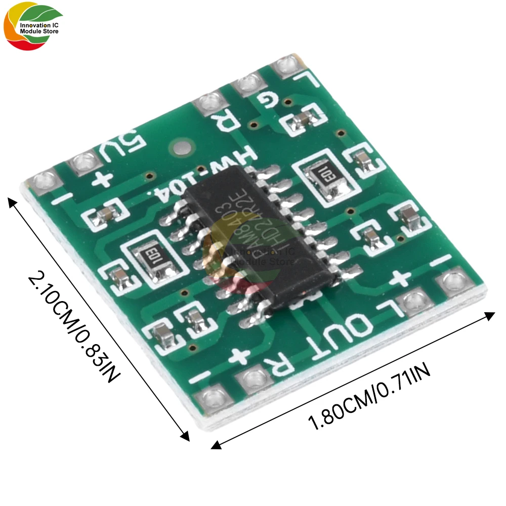 PAM8403 Super mini digital amplifier board 2 * 3W Class D digital amplifier board efficient 2.5 to 5V USB power supply