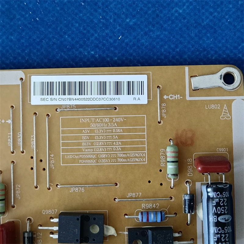 

Для оригинальной платы питания BN44-00522B BN44-00522A 00552D для UE46ES7000U UE46ES8000S UN46ES8000F UN46ES7100F UE46ES7000Q