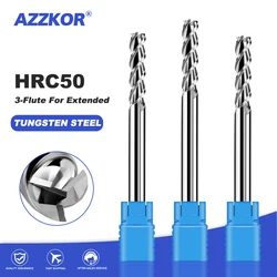 Milling Cutter Alloy Coating Tungsten Steel Tool 3 Blade Lengthen Milling Cutter Woodding Cutter By Aluminum Cnc Maching Hrc50