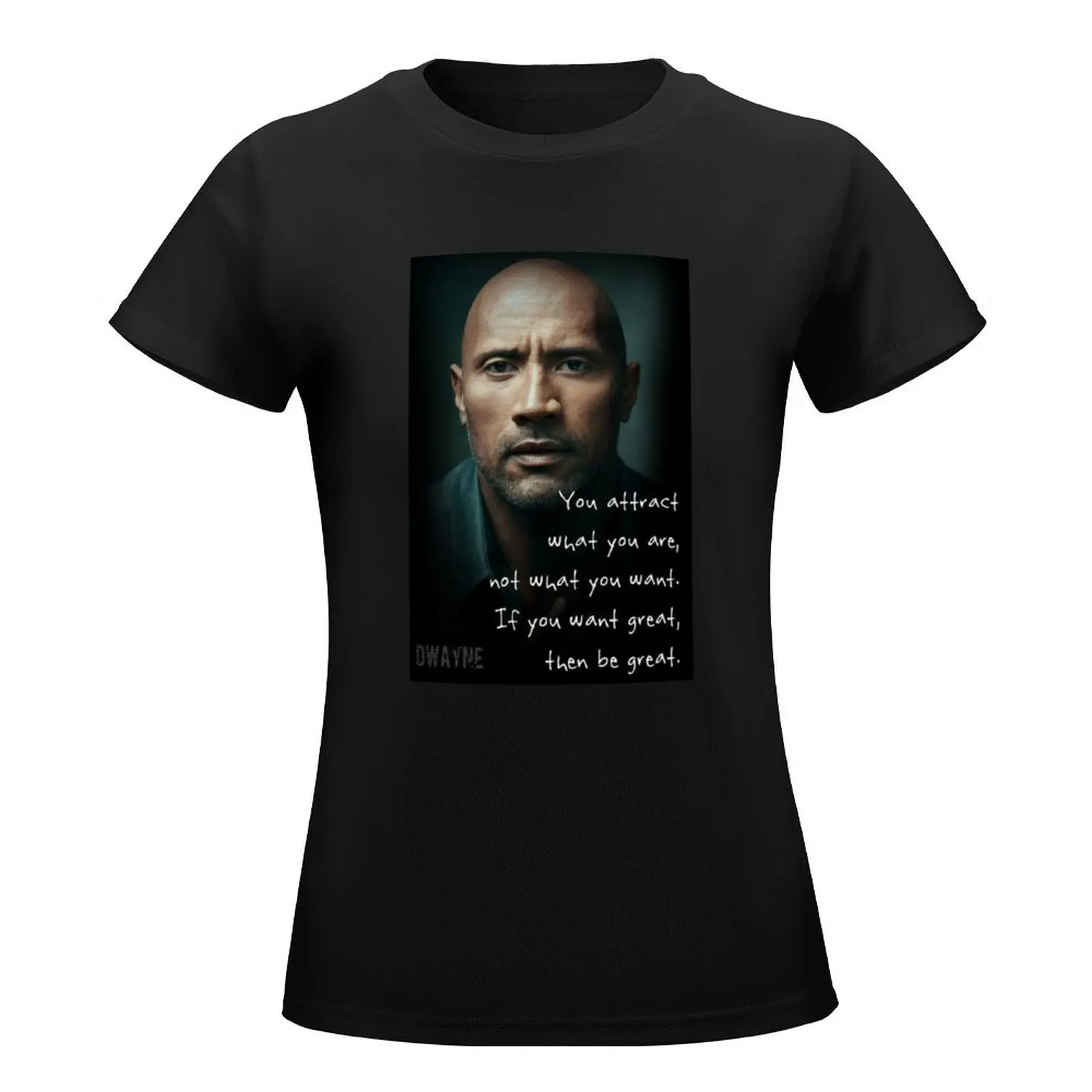 dwayne johnson T-Shirt summer top animal print shirt for girls t-shirts for Women loose fit