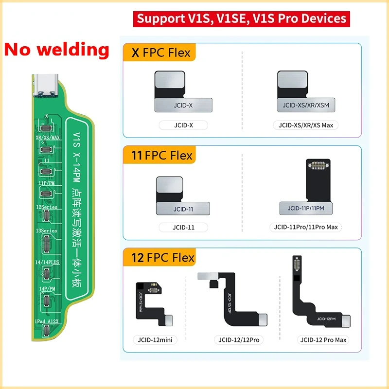 JC Tag-on Flex Cable Face ID Non-removal Repair FPC for IPhone X XR XS 11 12 13 PRO MAX Mini Dot Matrix Repair Programing