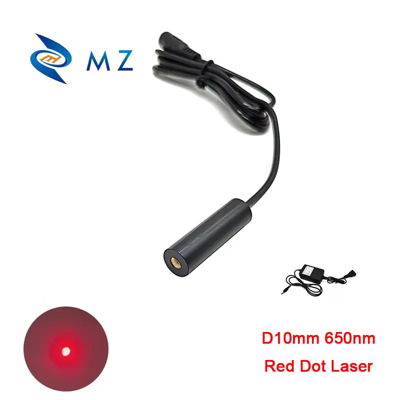 Red Dot Laser Diode Module Hot Selling Compact Mini D10mm 650nm 50mw Spot Laser With Adapter Supply Industrial Grade