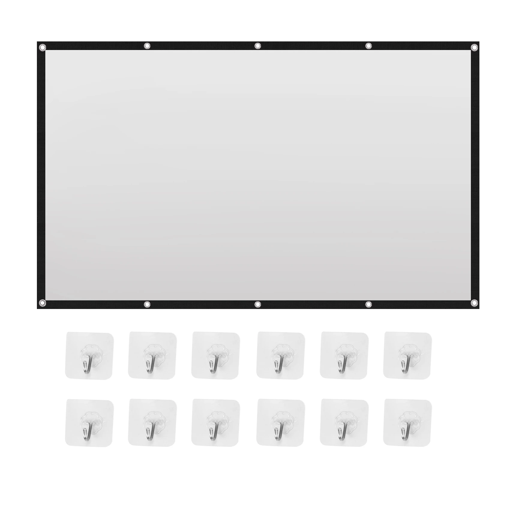 Portable Projector Screen for Home Theater Outdoor HD White Foldable Anti-Crease (120Inch)