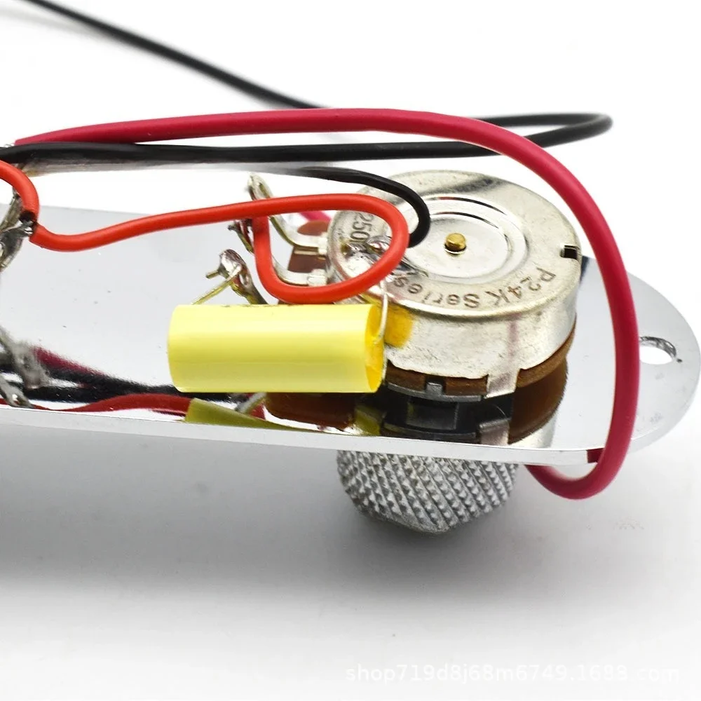 

Electric Guitar Control Plate Complete 3-Way Switch Plate with 1T1V Pots, All-in-One Electronics Control Panel for TL Guitar