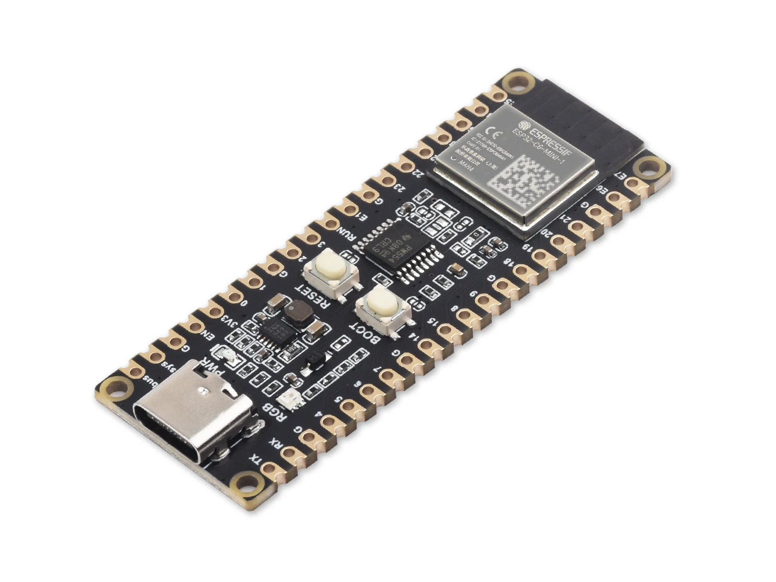 

ESP32-C6 Microcontroller, WiFi 6 Development Board, 160MHz Single-core Processor, ESP32-C6-MINI-1 Module