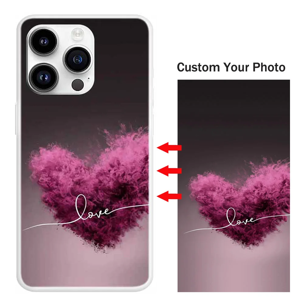 ที่กําหนดเองส่วนบุคคลสําหรับ Iphone 15 Pro Max DIY ฝาครอบโทรศัพท์สําหรับ iphone 15 Plus ออกแบบภาพภาพ TPU โปร่งใสกรณี