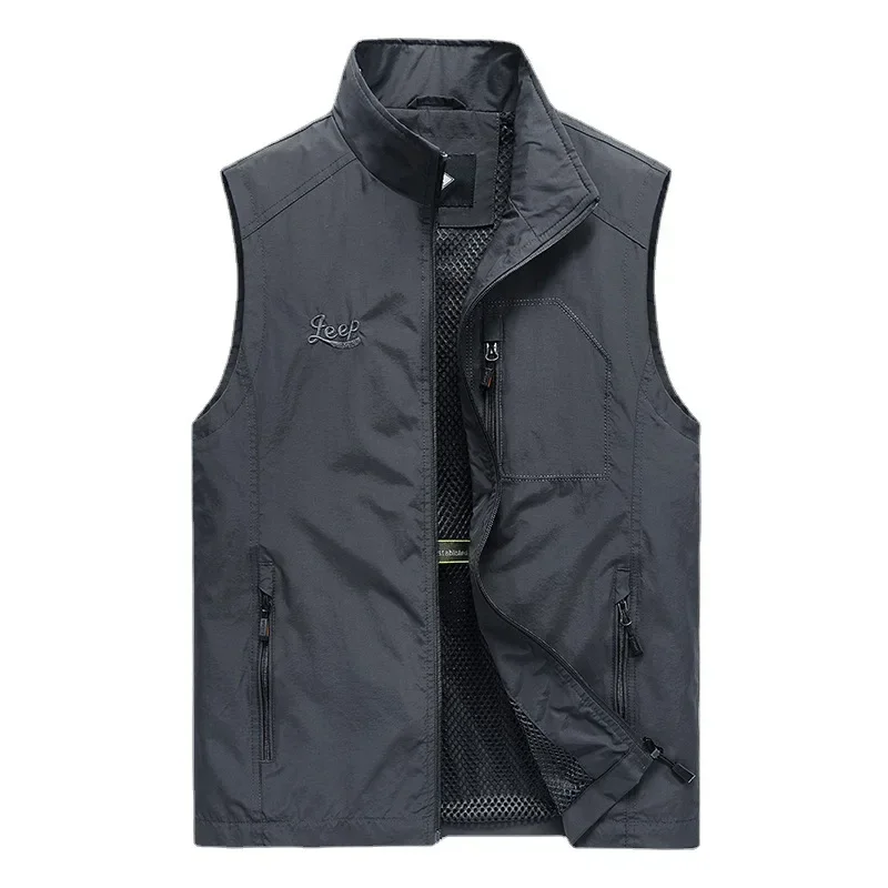 Maidangdi-Gilet de printemps pour homme avec plusieurs poches, caraco, vêtements de travail, photographie, voyage, loisirs, pêche, plusieurs couleurs