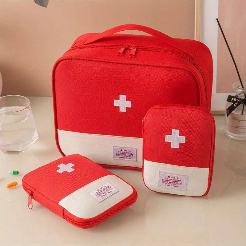 Large Capacity Medicine Storage Bag, Portable Pill Organizer for Home Care, Travel & Outdoor Emergency
