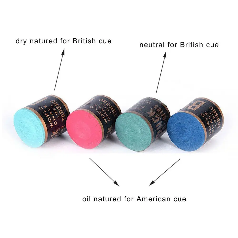 ชอล์กคิวสนุ๊กเกอร์ทรงกระบอก ชอล์กเคล็ดลับทนทาน ชอล์กบิลเลียด อุปกรณ์บิลเลียด ชอล์กคิวสระว่ายน้ํา