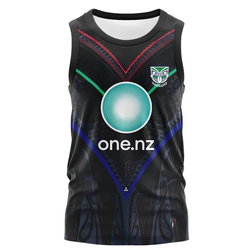 VEST   2024 NEW ZEALAND WARRIORS MENS REPLICA INDIGENOUS JERSEY(Custom name and number )