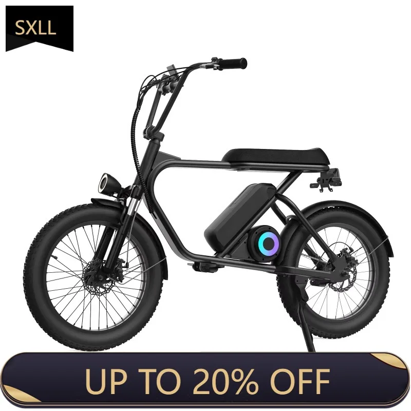 

SXLL New 48v1000w retro electric mountain bike 1000w fast mid motor cheap road dirt fat tire electric car