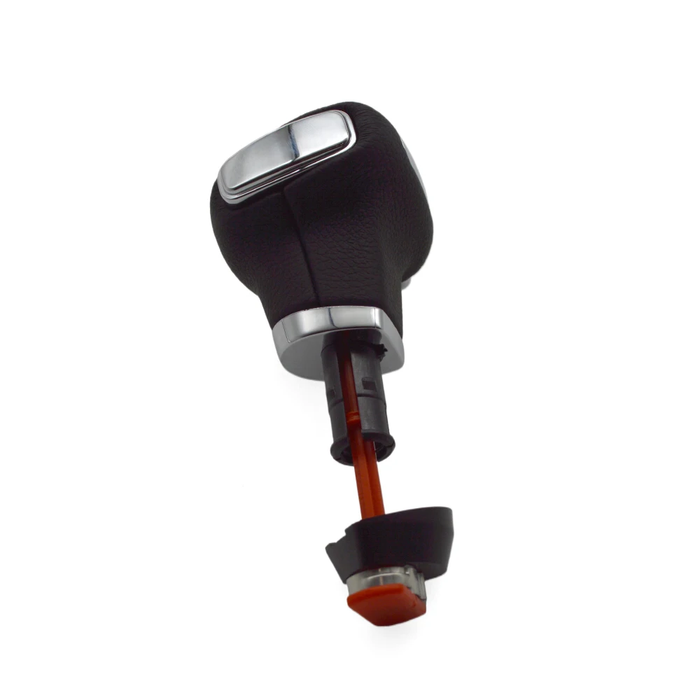 Leather DSG Gear Shift Knob Interior Parts Accessories For Skoda Octavia 2007-2013