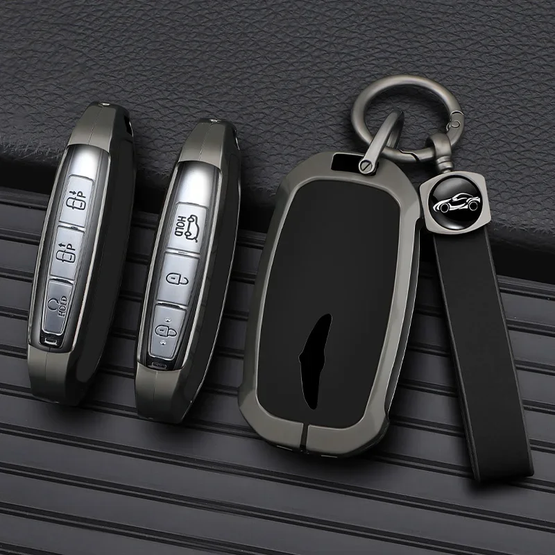 Car Remote Key Case Cover Shell For HYUNDAI Genesis G80 2023 2024 2025 G70 G90 G90RS4 GV60 GV80 Series Car Interior Accessories