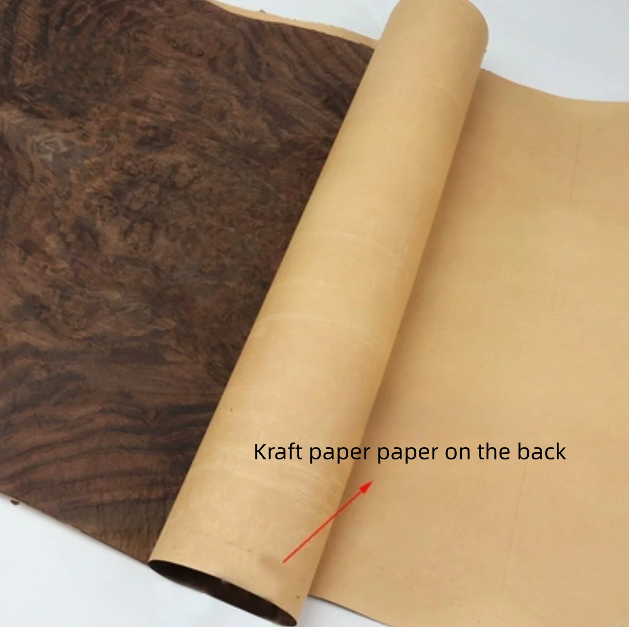 Length:2.5meters Width:580mm T:0.3mm Natural walnut splicing with burr surface wood veneer Speaker furniture decoration image 4