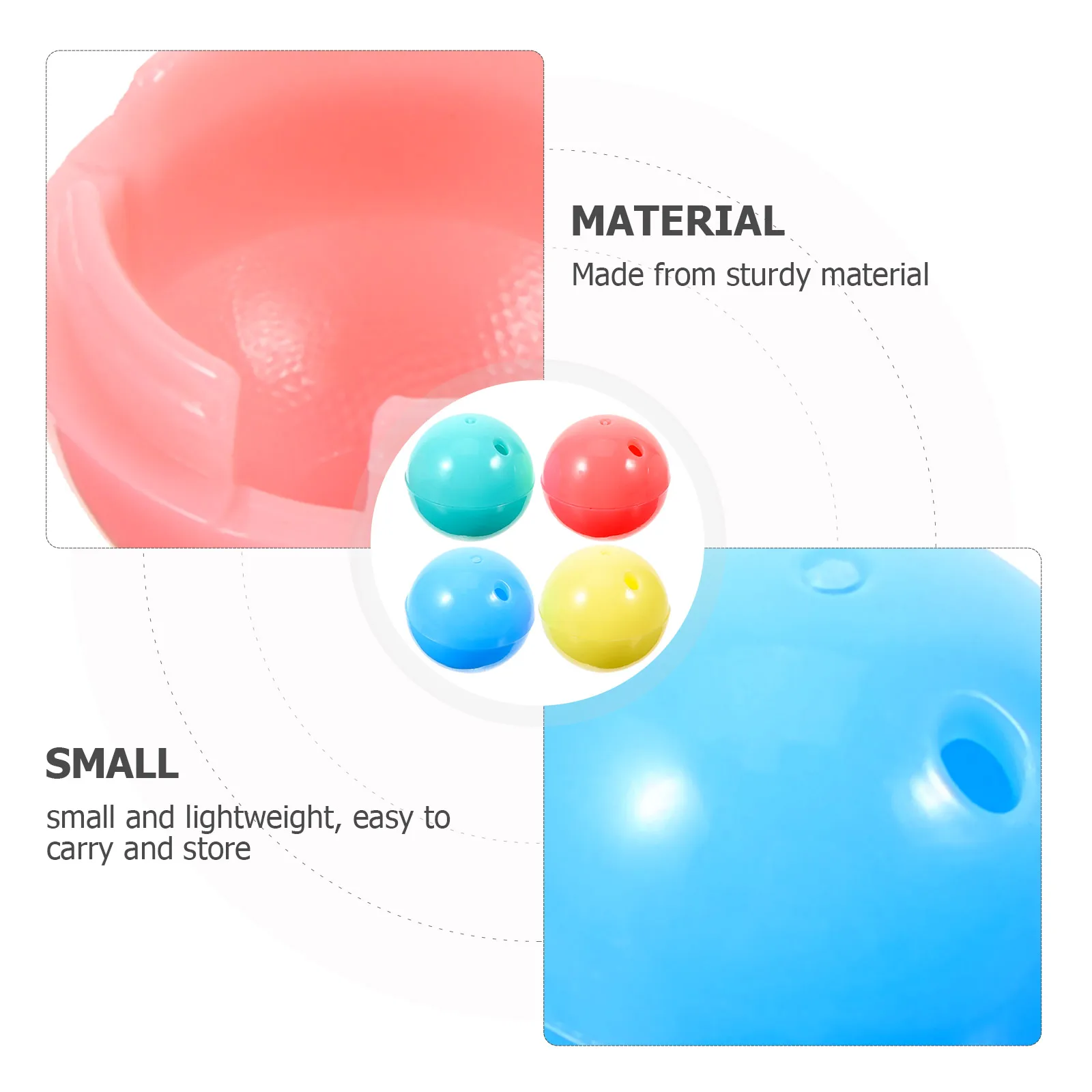 

20pcs Mini Ball Plastic Reusable Capsules Round Toy Empty Vending Machine Bulk DIY Decor Party Favor Packaging